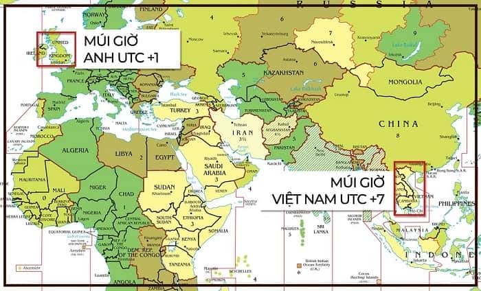 Vào mùa hè, 23h Việt Nam là 17 giờ cùng ngày tại Anh