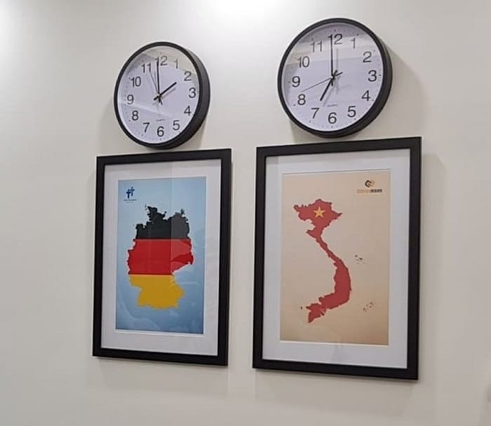 Vào mùa hè, thời gian ở Việt Nam nhanh hơn Munich 5 tiếng