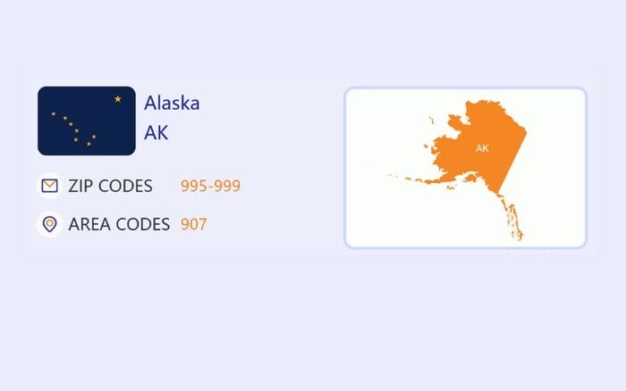 Mã ZIP Alaska Hoa Kỳ là bao nhiêu?