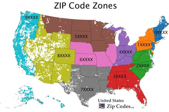 Mã ZIP New York hiện tại là 10000 - 14999